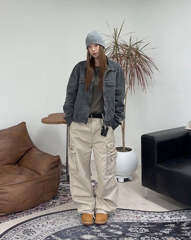 Hetin Utility Pocket Cargo Pants