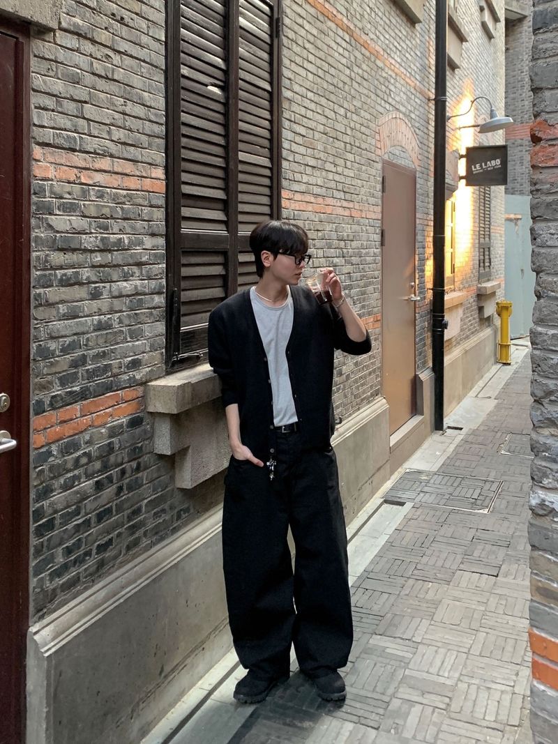 [Premium] Clean Wool Knit Cardigan