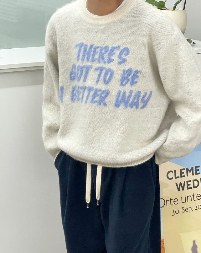 modernif（モダニフ）の「Berry Hairy Lettering Knit（Tops）」