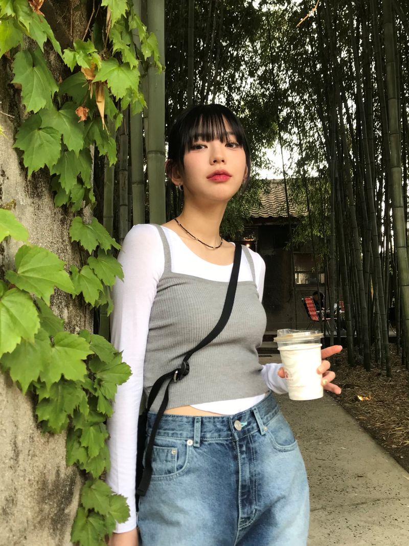 Slim layered shirring t