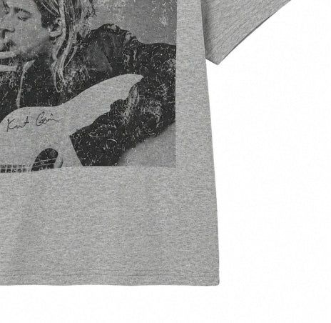 Grunge Vintage Photo Print Short Sleeve T-shirt