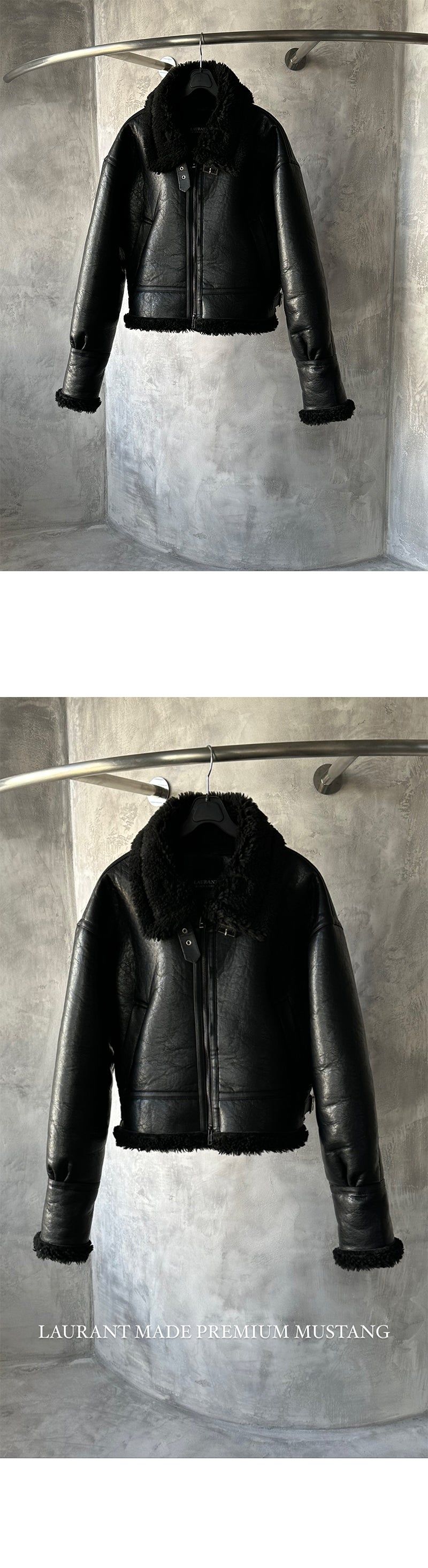 [MADE] LAURANT HIGHNECK CRACK CROP MUSTANG