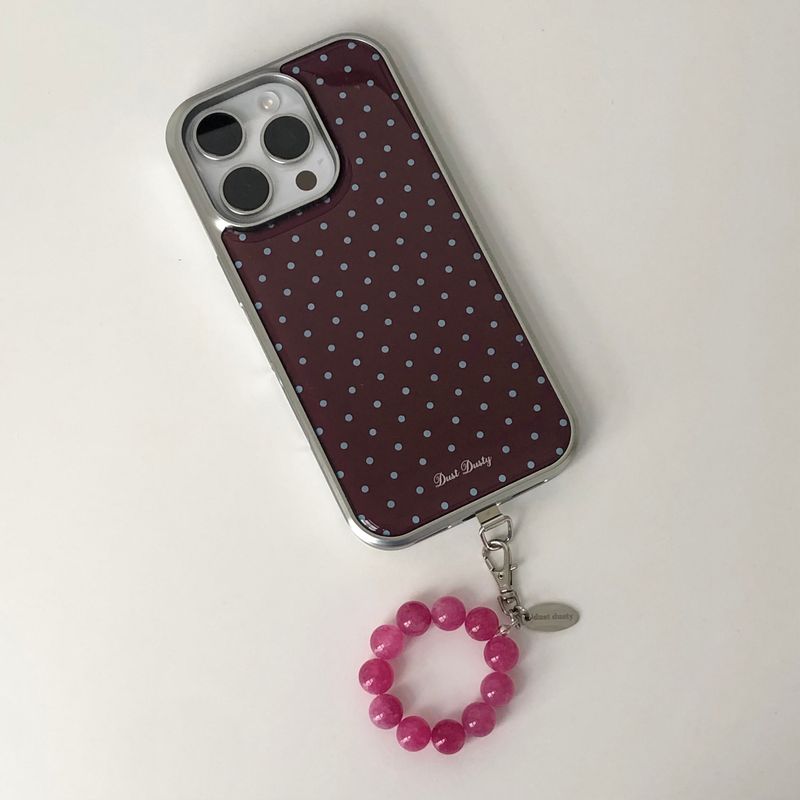 dot silver bumper case [brown]