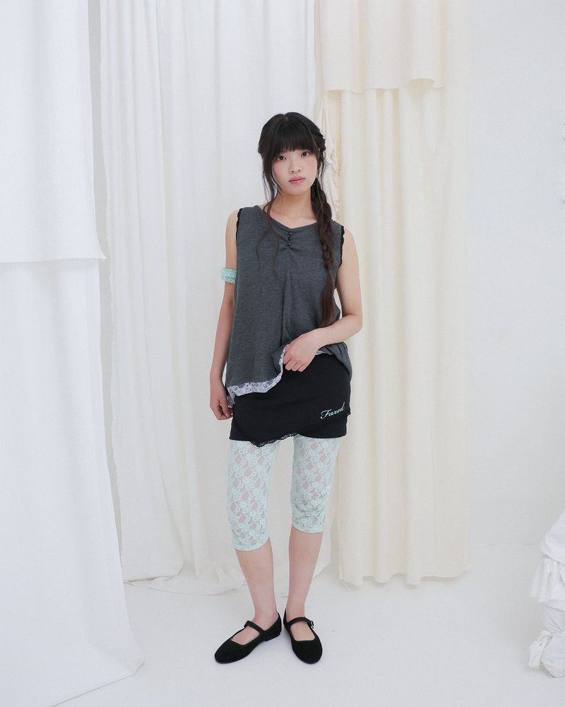 APRON MICRO PANTS / BLACK
