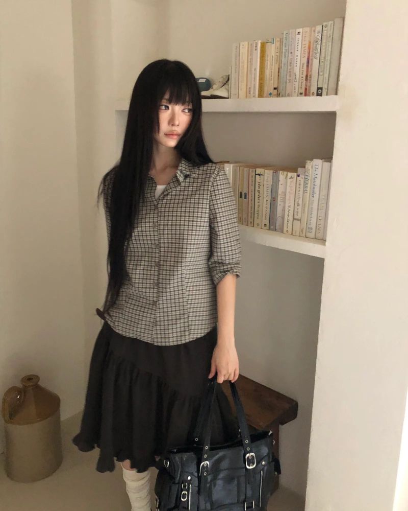 [MADE] Ian 7-Sleeve Check Shirt