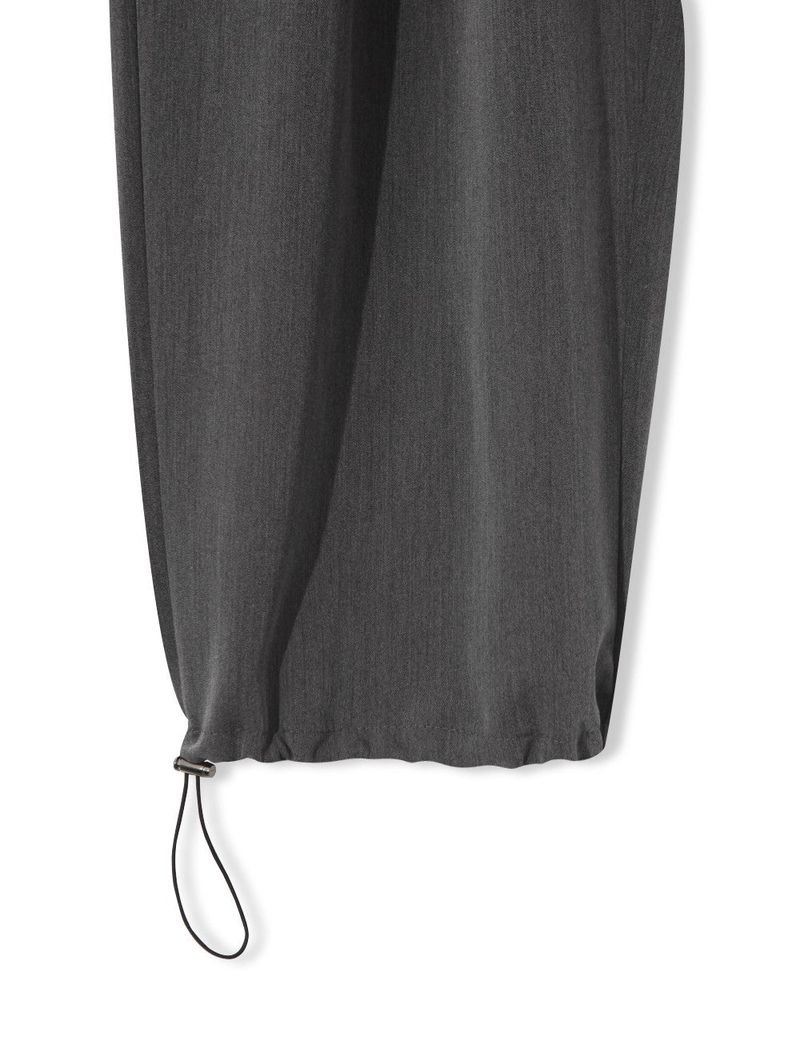 Planned Banding One-Tuck String Slacks