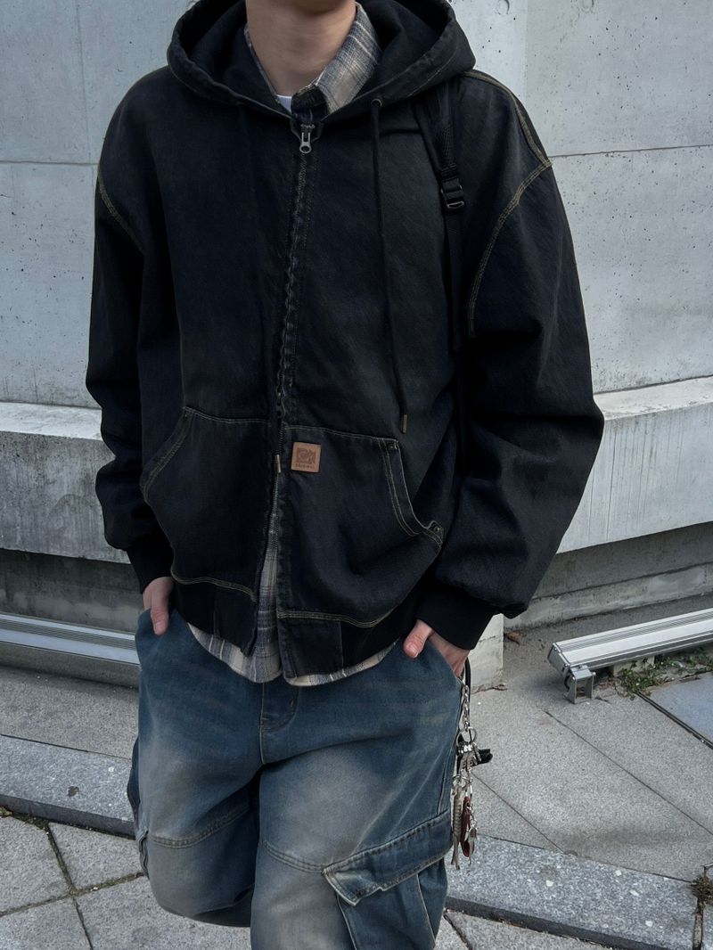 Nostalgia Work Hood Zip-Up (2 Colors)