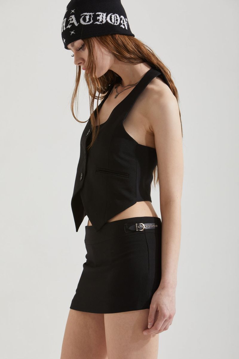 STRAP MINI SKIRT