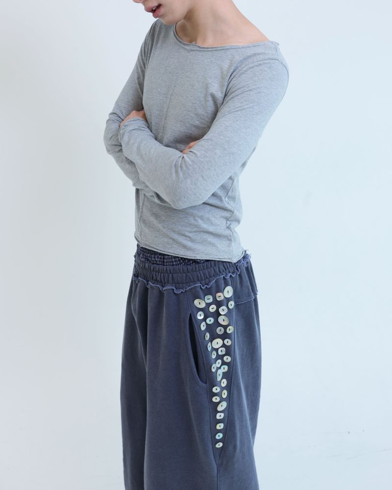 Button underwear sweatpants - Pigment Navy