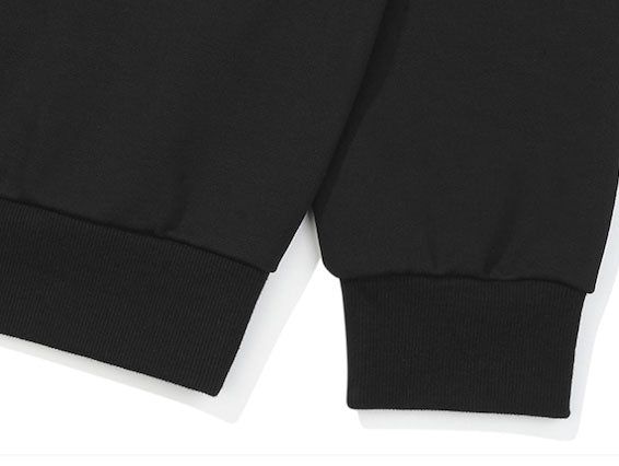 Rainbow Half Zip-Up Sweatshirt【BLACK】