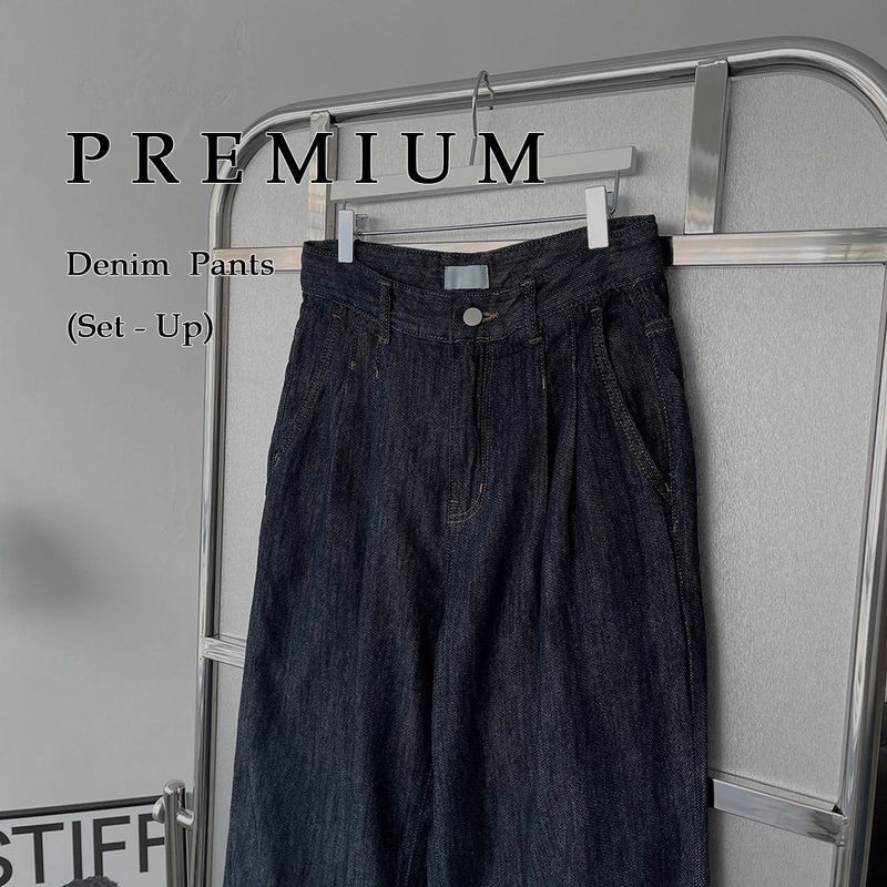 LE Mono Linen Two-Tuck Denim