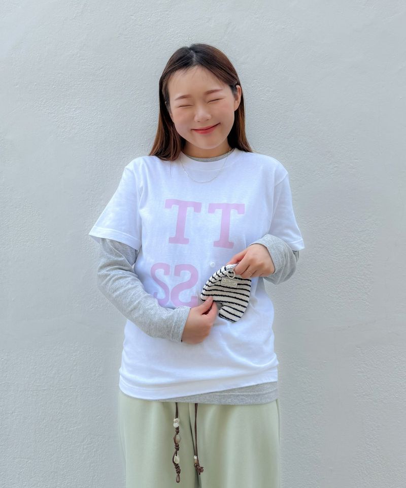 [Pouch SET] TT S2 Logo Short Sleeve T-Shirt_White (4 SIZE)
