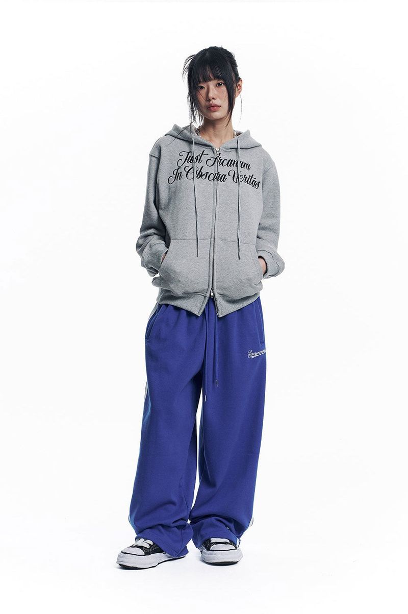 Star Piping Track Balloon Sweat Pants - Blue