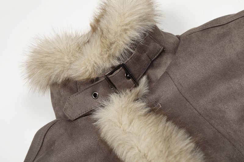 Bram Fur Trim Suede Jumper