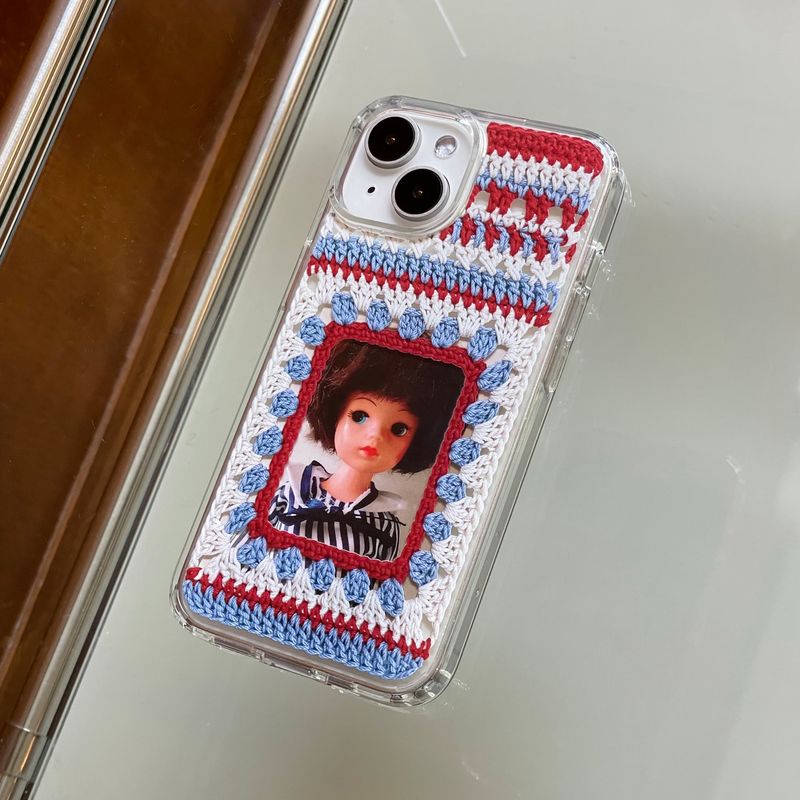 MOTIF FRAME HARD JELL CASE_RED & WHITE