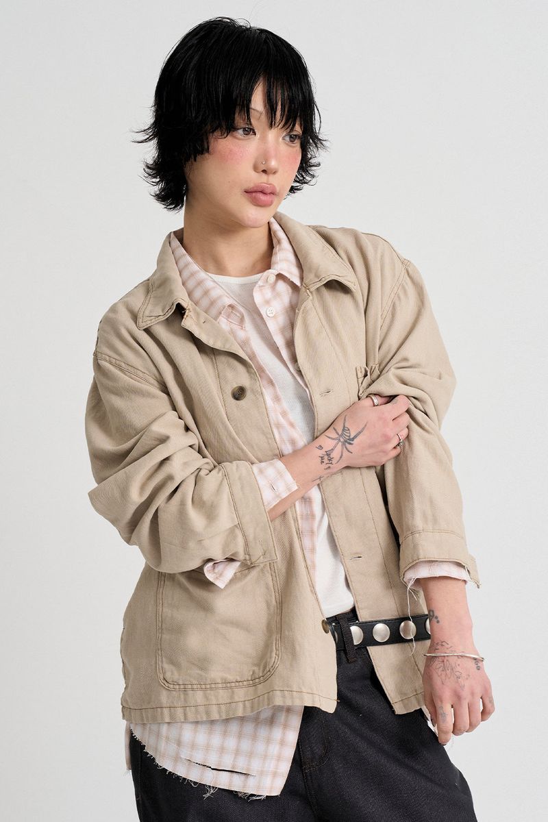 Linen french work jacket