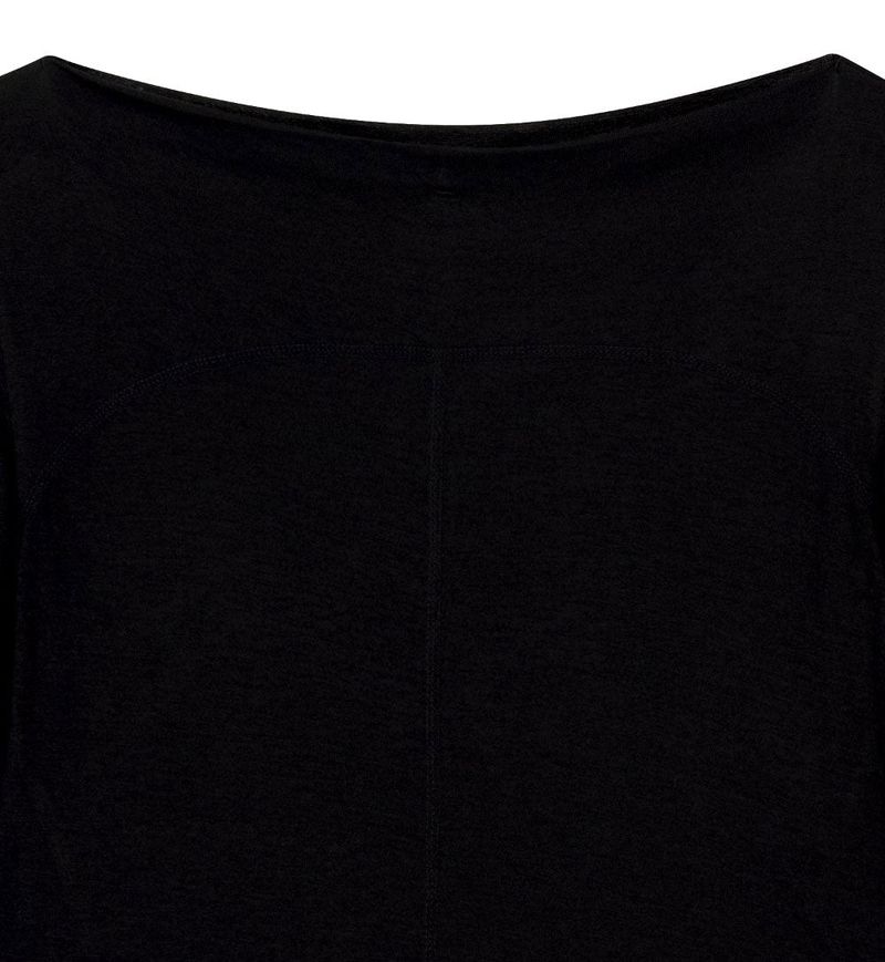 Curved Cut Layered Tee / Black