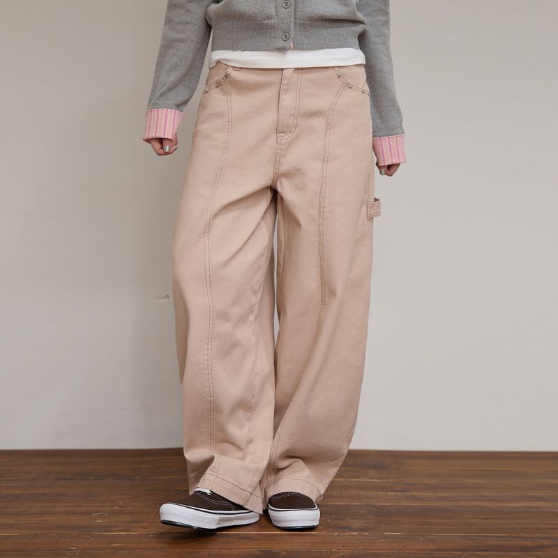 Cinch Bag Curved Cotton Pants