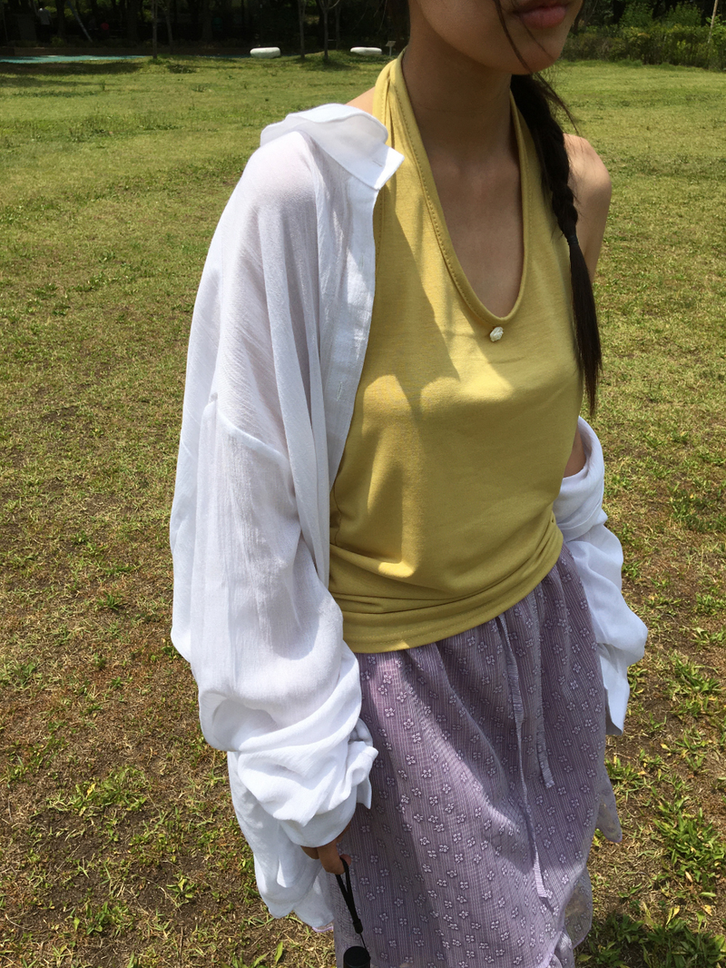 Rose Emblem Halterneck Sleeveless (8color)