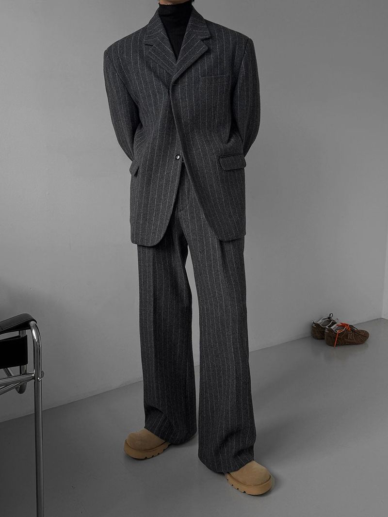 ASCLO（エジュクロ）の「[Premium] ASCLO Wool 50% FW Stripe Suit (2color)（Jackets/Outerwear）」