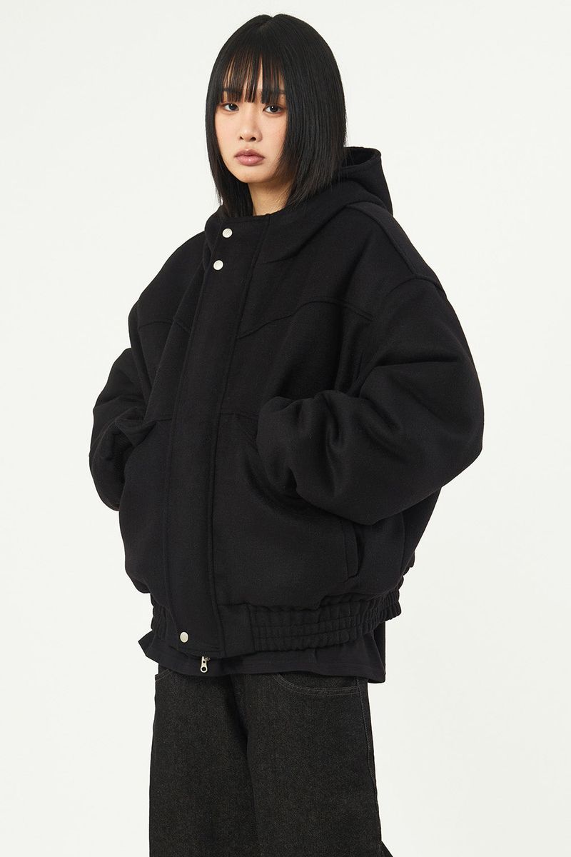 Raucohouse（ラウコハウス）の「Cloud flap wool hooded jumper（Jackets/Outerwear）」