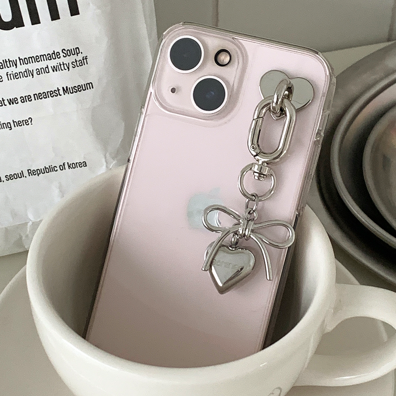 [handmade] ribbon heart keyring