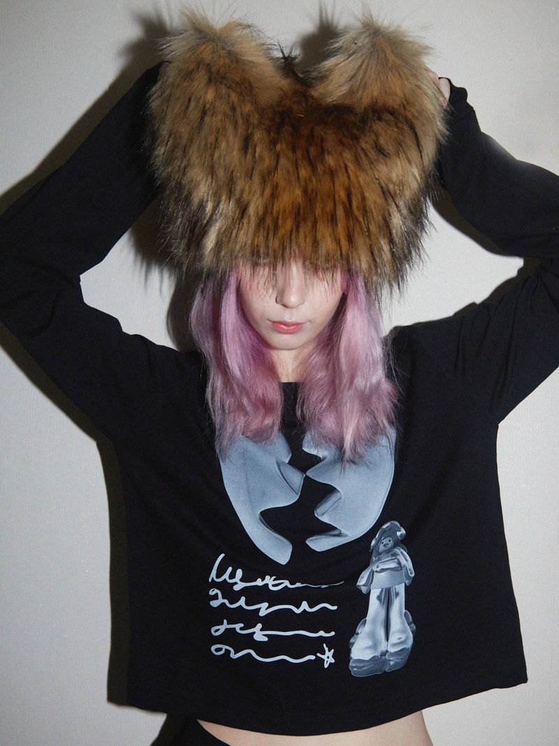 Faux Fur Ear Beanie MIX