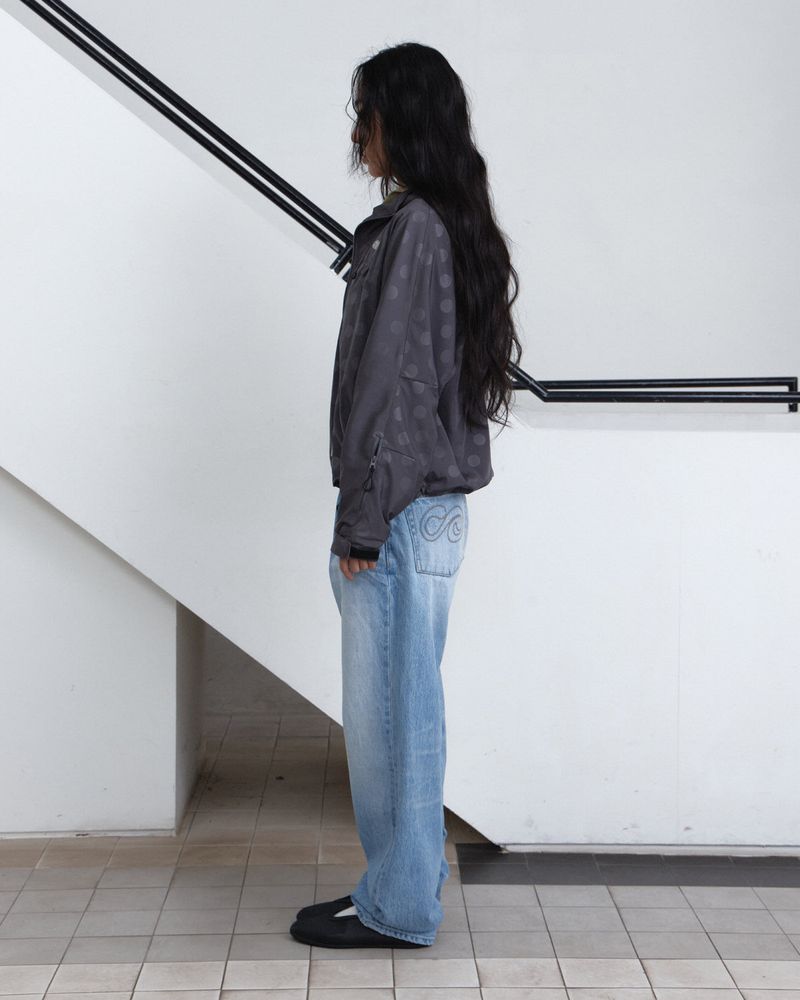 Dot Arc Zip-Up Wind Jacket