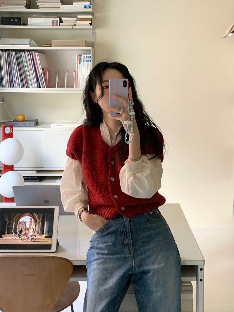 [MADE] LoHeart Puff Mini Cardigan