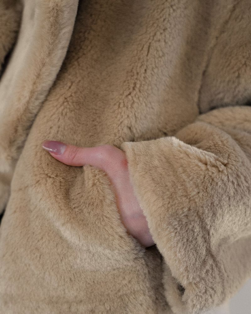 Nenin Fur Jacket & Muffler Set