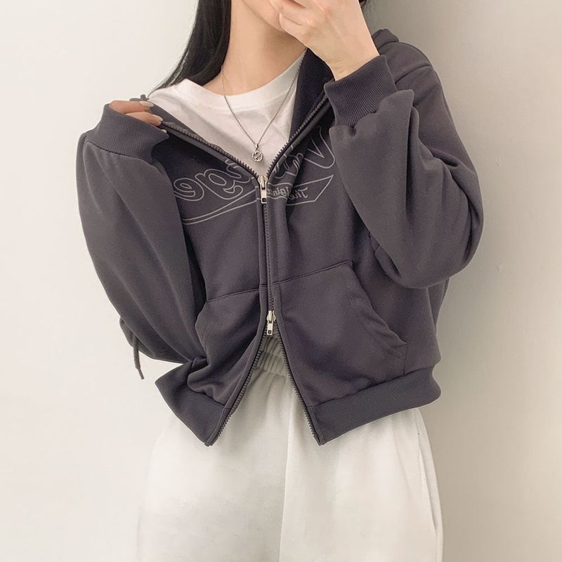 BEIDELLI（ベイデリー）の「[y2k] vintage cropped zip-up hoodie（Tops）」