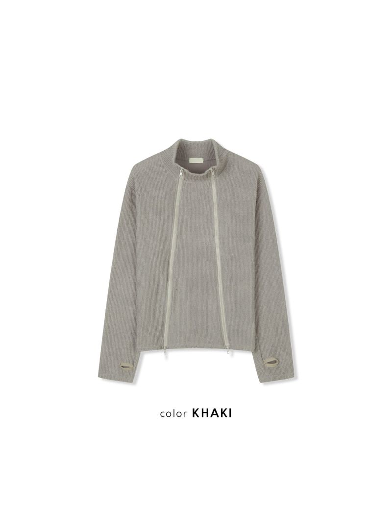 Object Knitted Zip Up