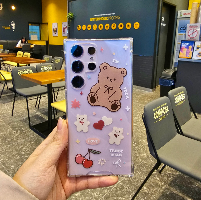 Clear Jelly Hard Phone Case - Teddy's ver.2 [ iPhone,Galaxy]