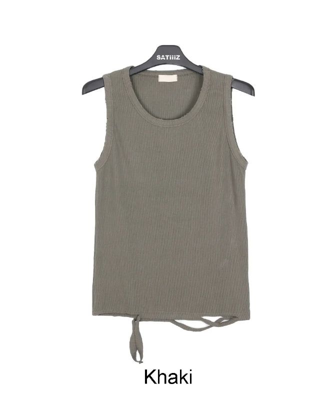 Redin Damage Ribbed Sleeveless