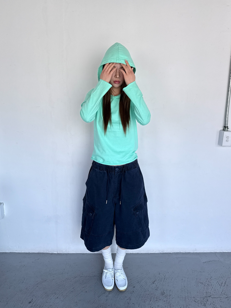 cut out layered hood T