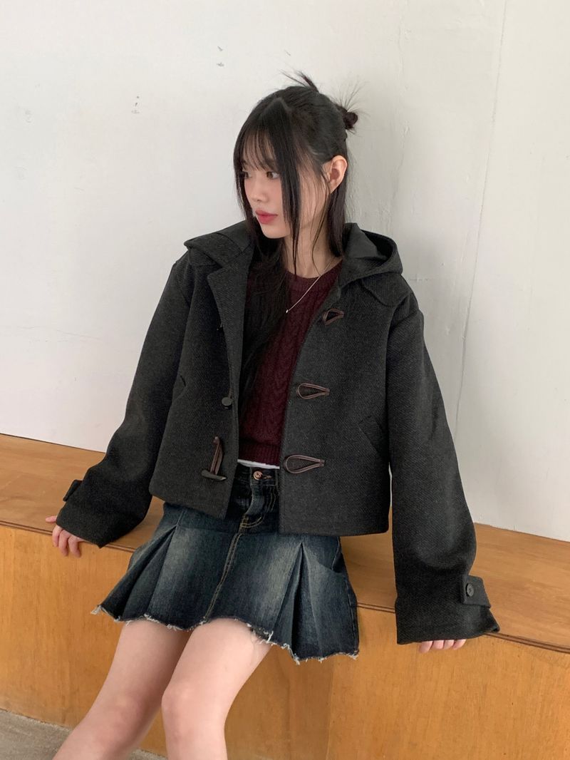 [MADE] Arco Wool Herringbone Tteokbokki Short Duffel Coat