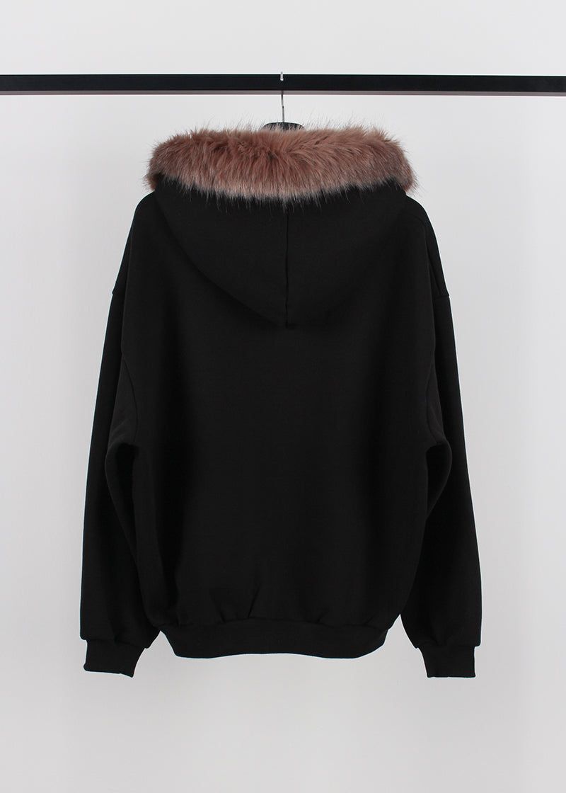 ANGEL FUR HOOD ZIP-UP