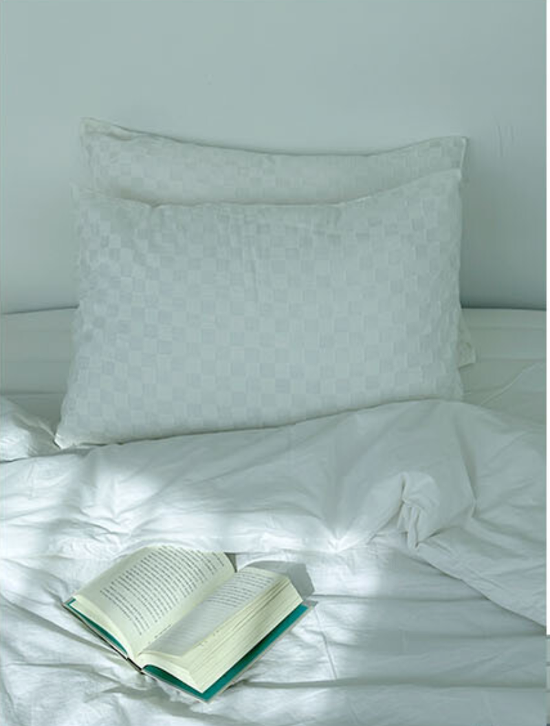 CLEAR CHECK PILLOW COVER