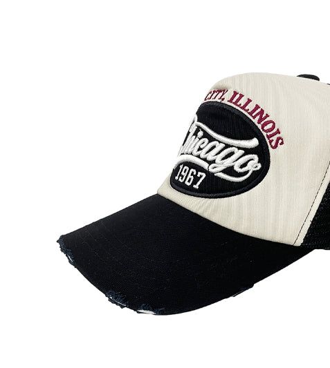 Chicago Damage Mesh Ball Cap
