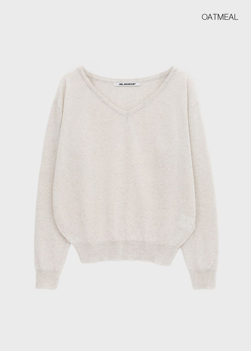 [MADE] Seir Sheer Linen V-Neck Knit