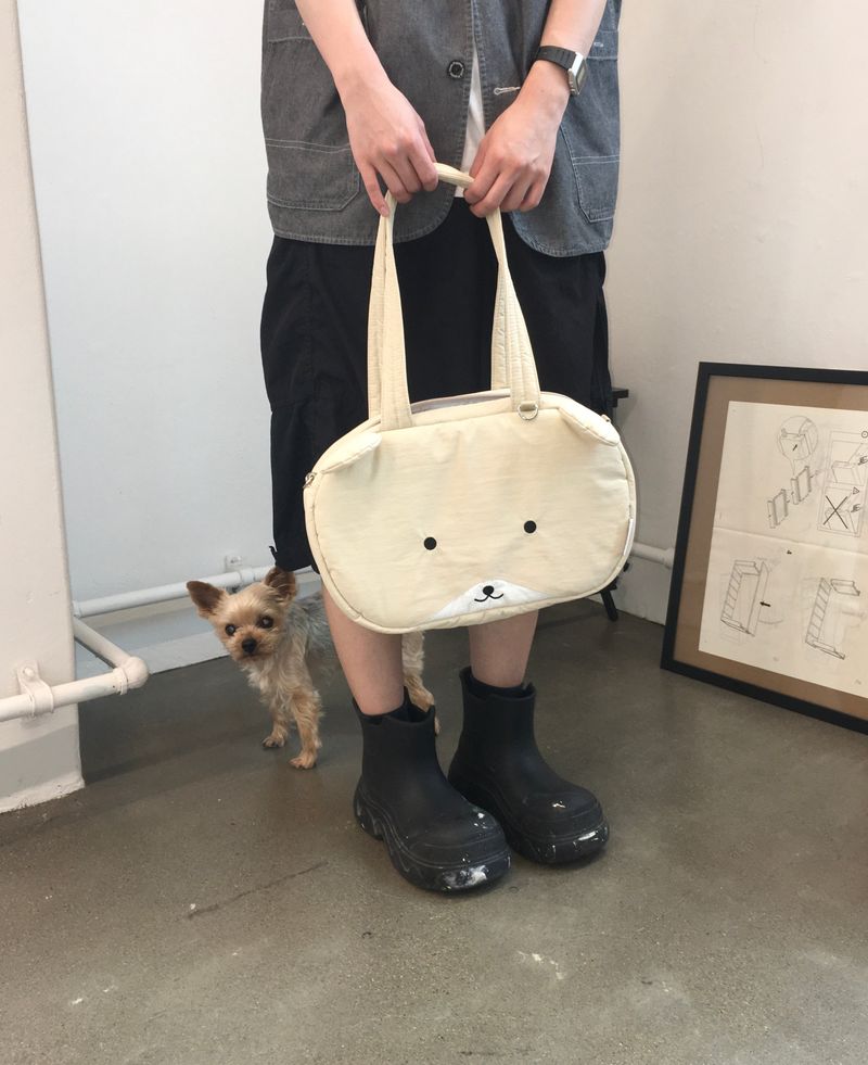 (beige)mini-hamster Shoulder Crossbag