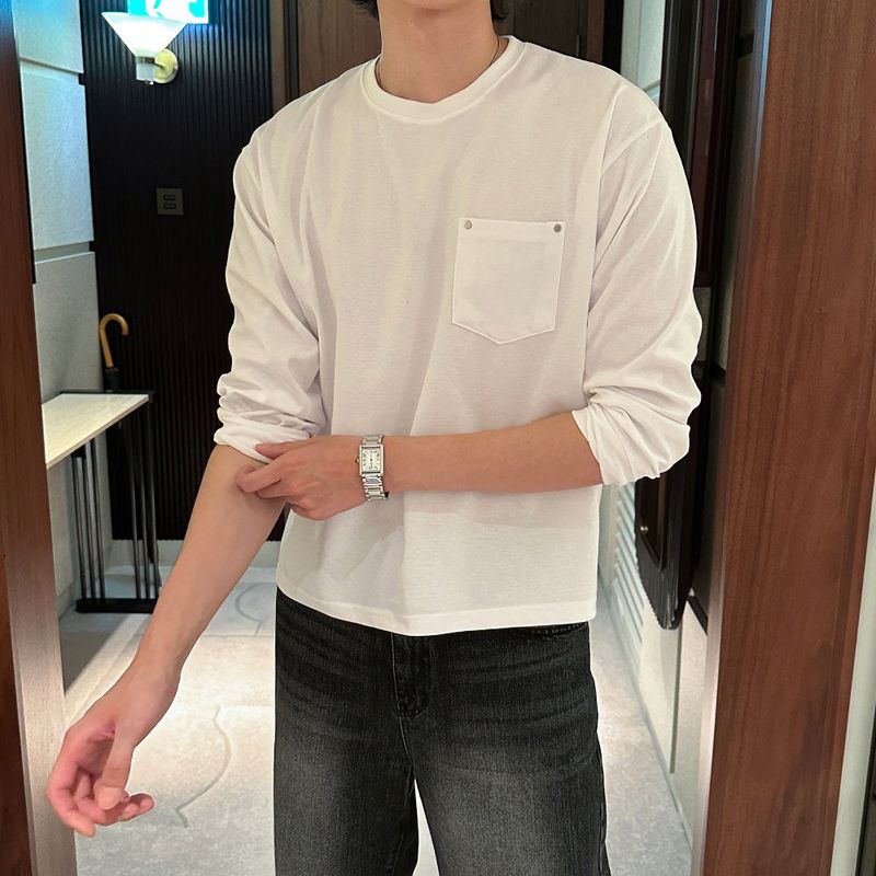 lemenne（ルメンヌ）の「LMN ミエルポケットクロップロングスリーブTシャツ (3 colors)（トップス）」