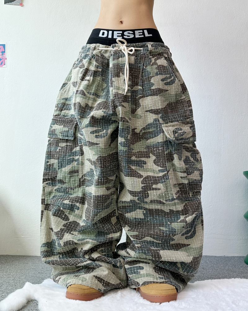 UNIQUE MILITARY CARGO COTTON PANTS💚🖤🤎
