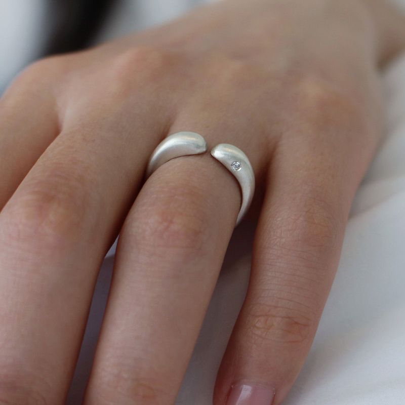 Open gem ring (Matte)