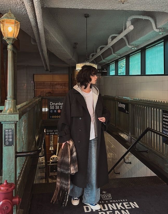 [LAN ARCHIVE] Louis Herringbone Trench Wool Coat