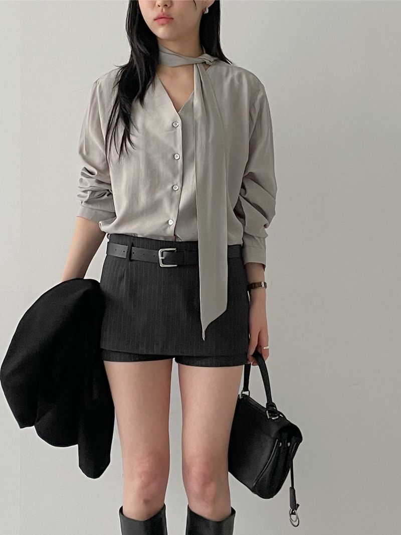 [2way] French Twill Nylon Handbag