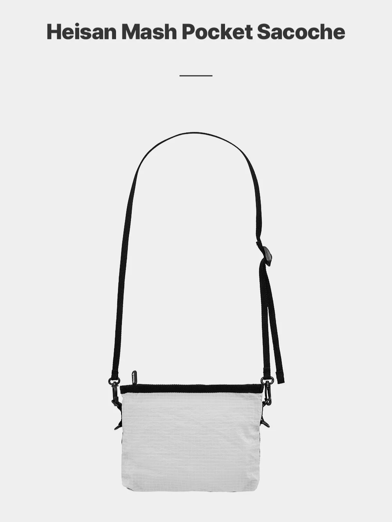 Mesh Pocket Sacoche Nylon White