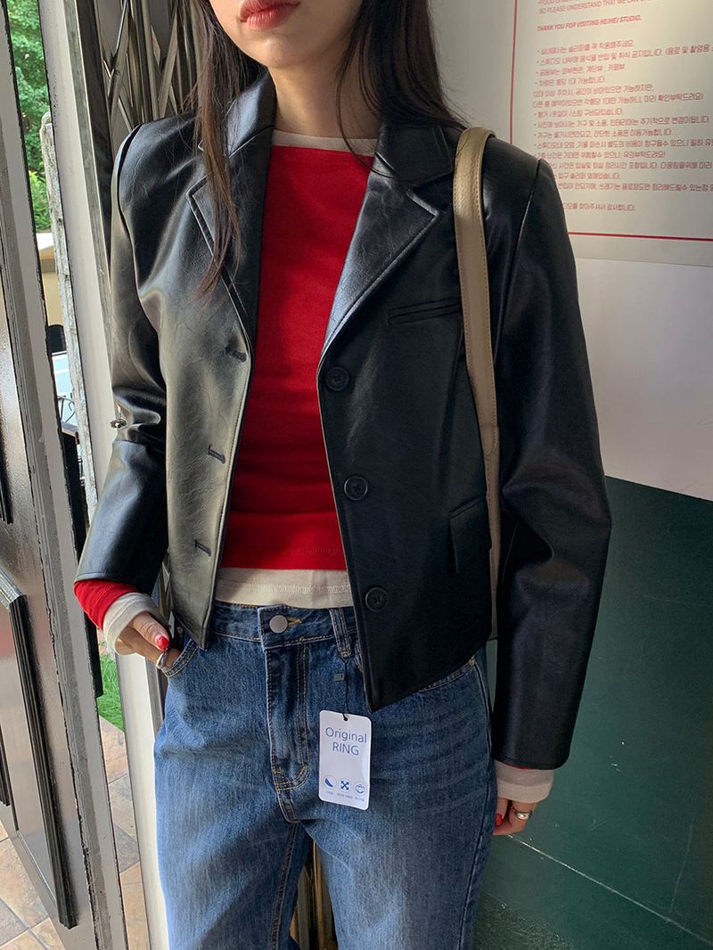 [MADE] Femme Leather Mini Jacket