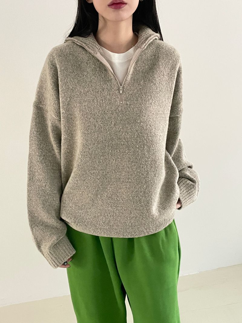 Arendal half zip-up knit
