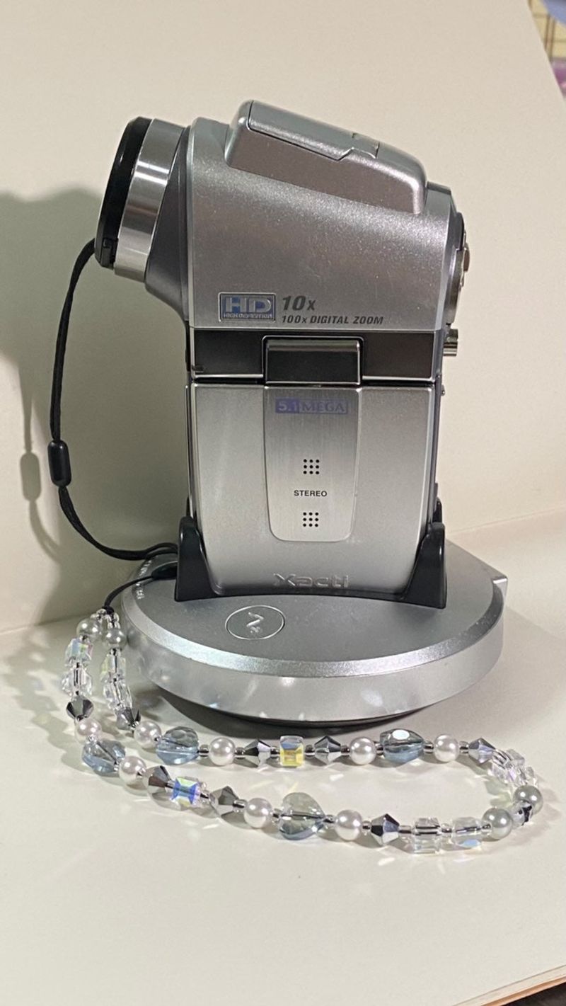 Silver Gray Heart Me Crystal Phone Strap